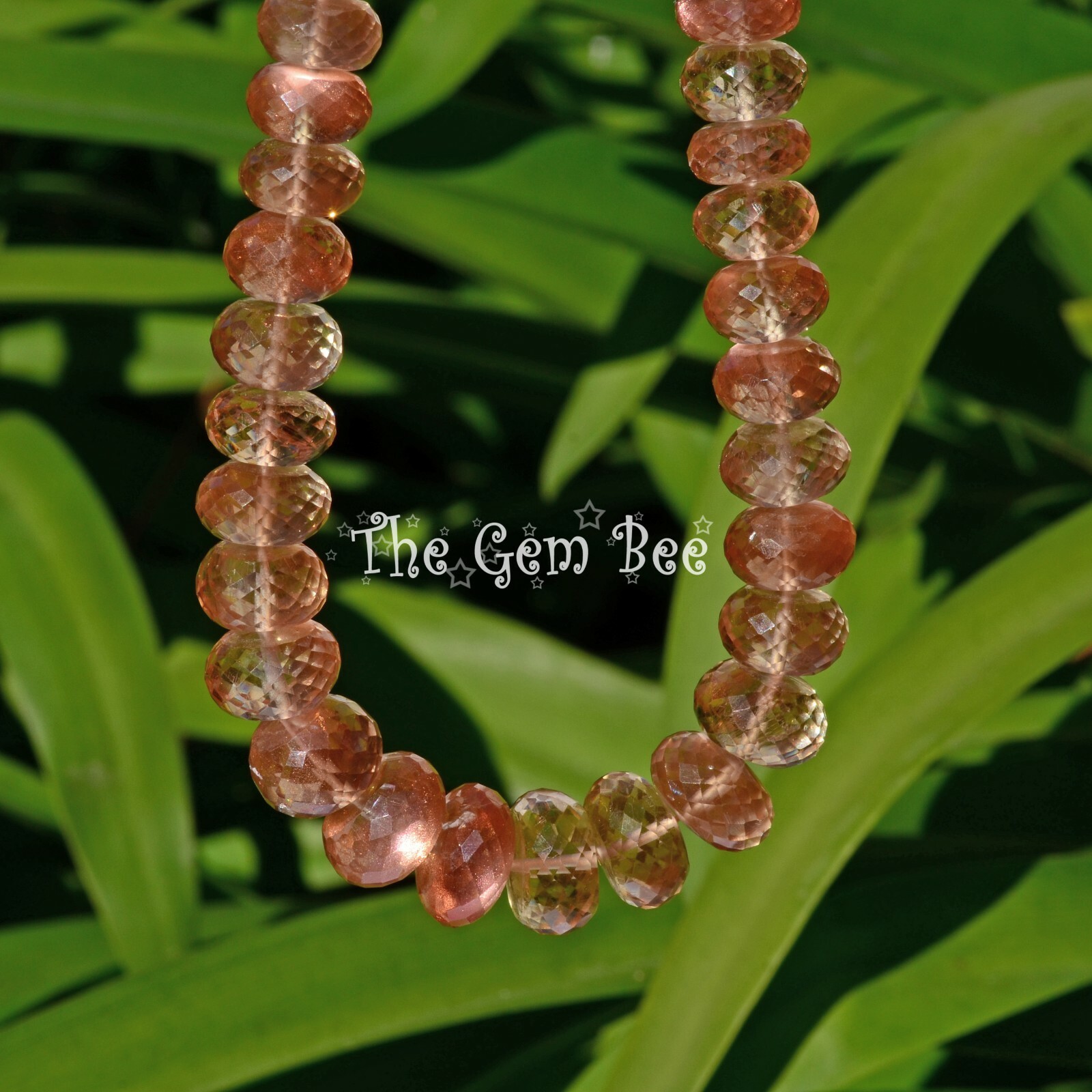 Rare Large 425CT 8.3mm-14.2mm Oregon Sunstone Faceted Size Rondelle Beads 18″ St