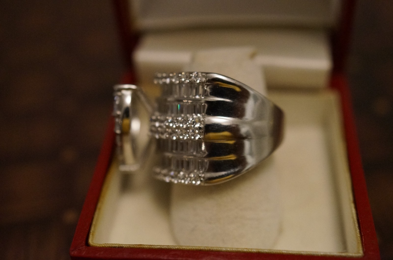 Bella Luce CZ Rhodium over Sterling Heart Ring 8.25ctw JTV BLN309 NWOT Size9