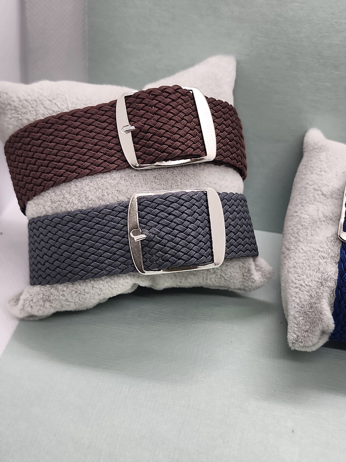 Four 1960’s-70’s NOS 20mm Perlon Woven Nylon 1 Piece Military Style Watch Bands