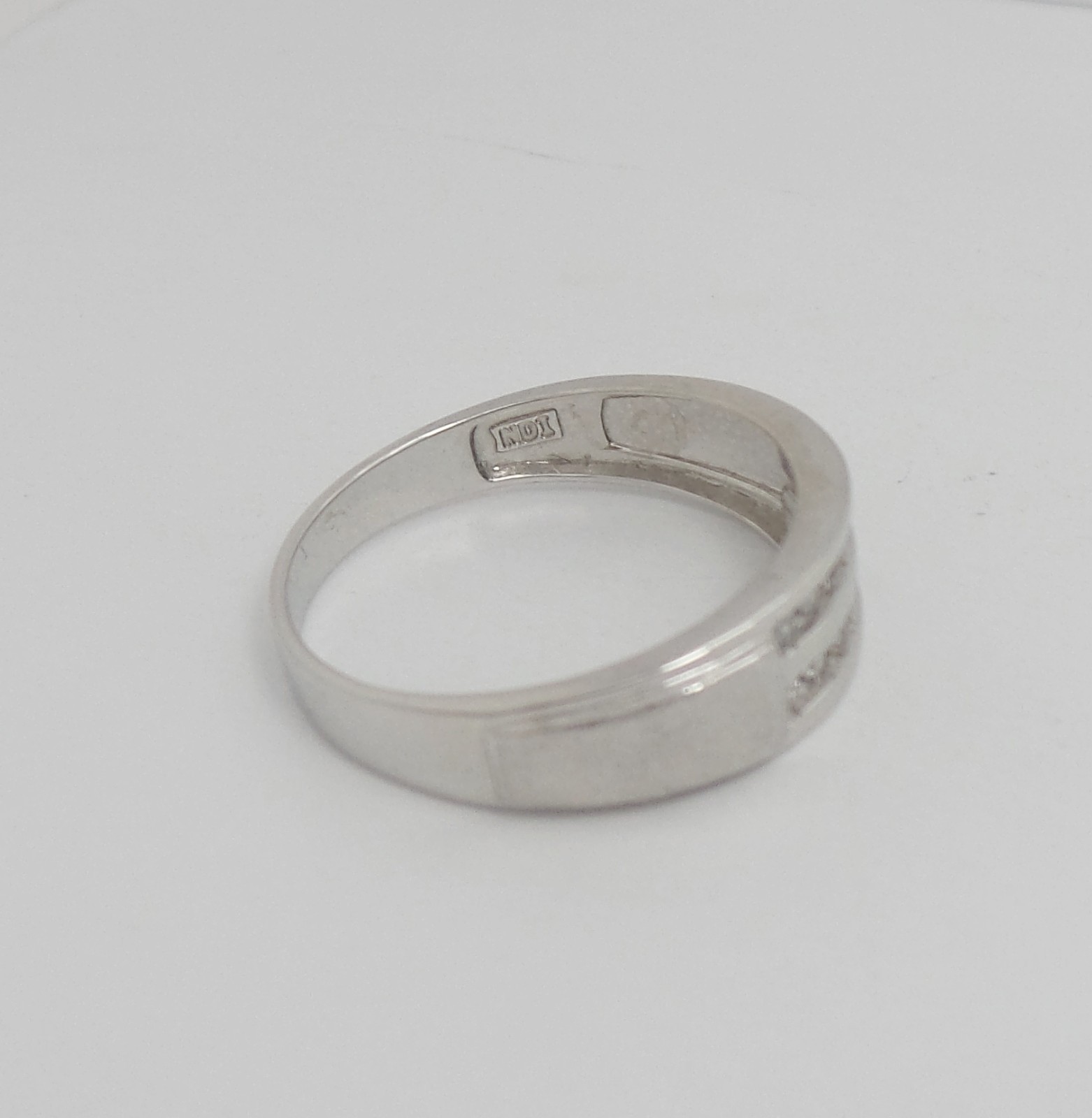 1/5CT MENS NATURAL DIAMOND WEDDING BAND BRIDAL RING 10K WHITE GOLD