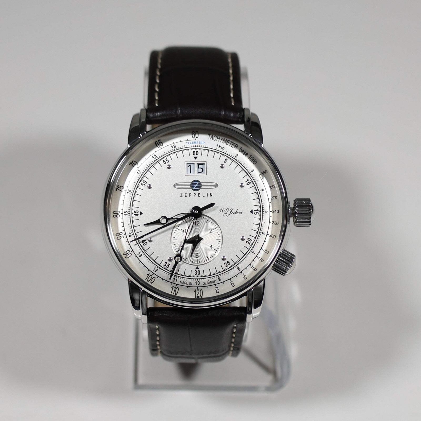 Zeppelin 100 Jahre GMT Beige Dial Stainless Steel Case Men’s Watch 7640-1