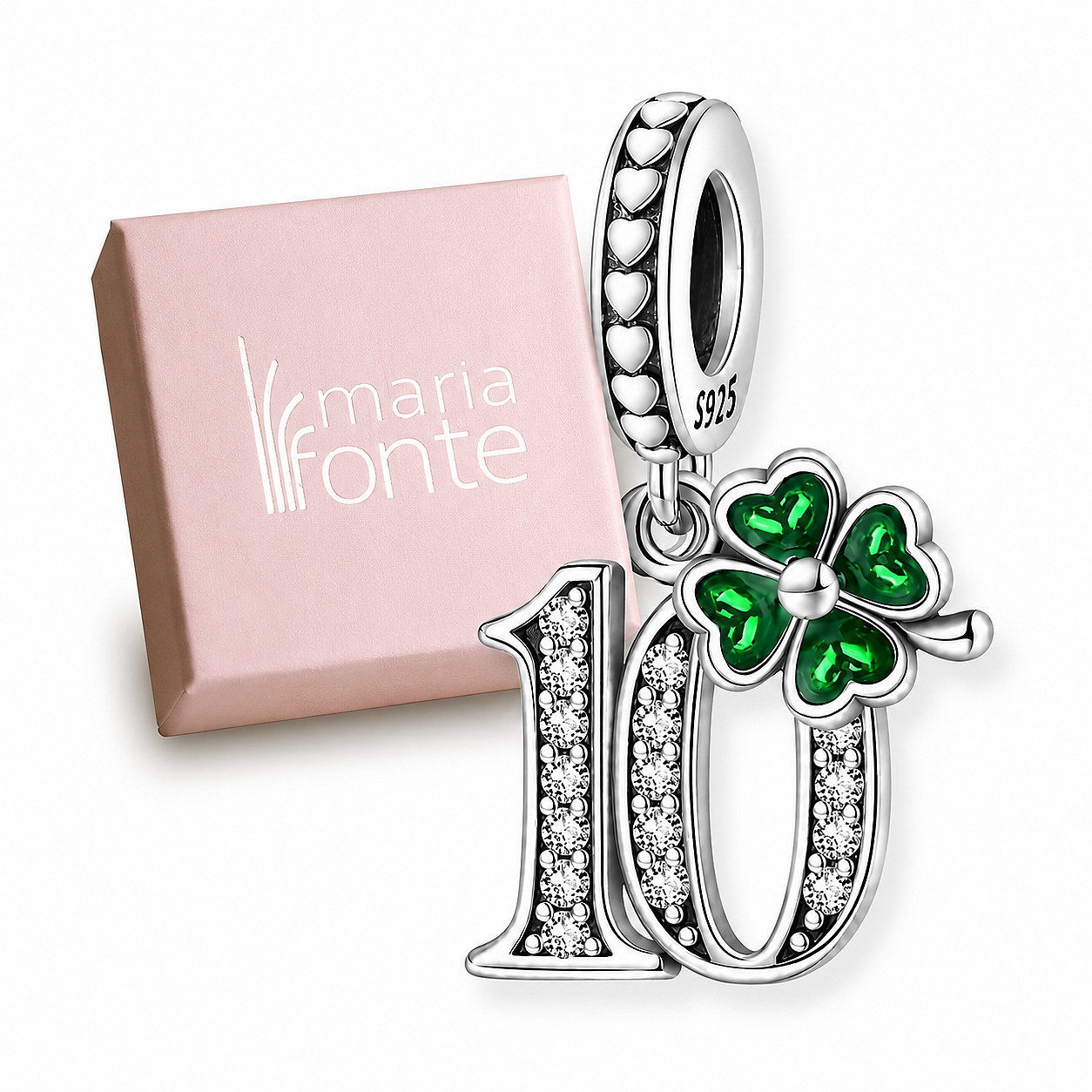 MariaFonte Bead Charm 10 Years 925 Sterling Silver Compatible Pendant