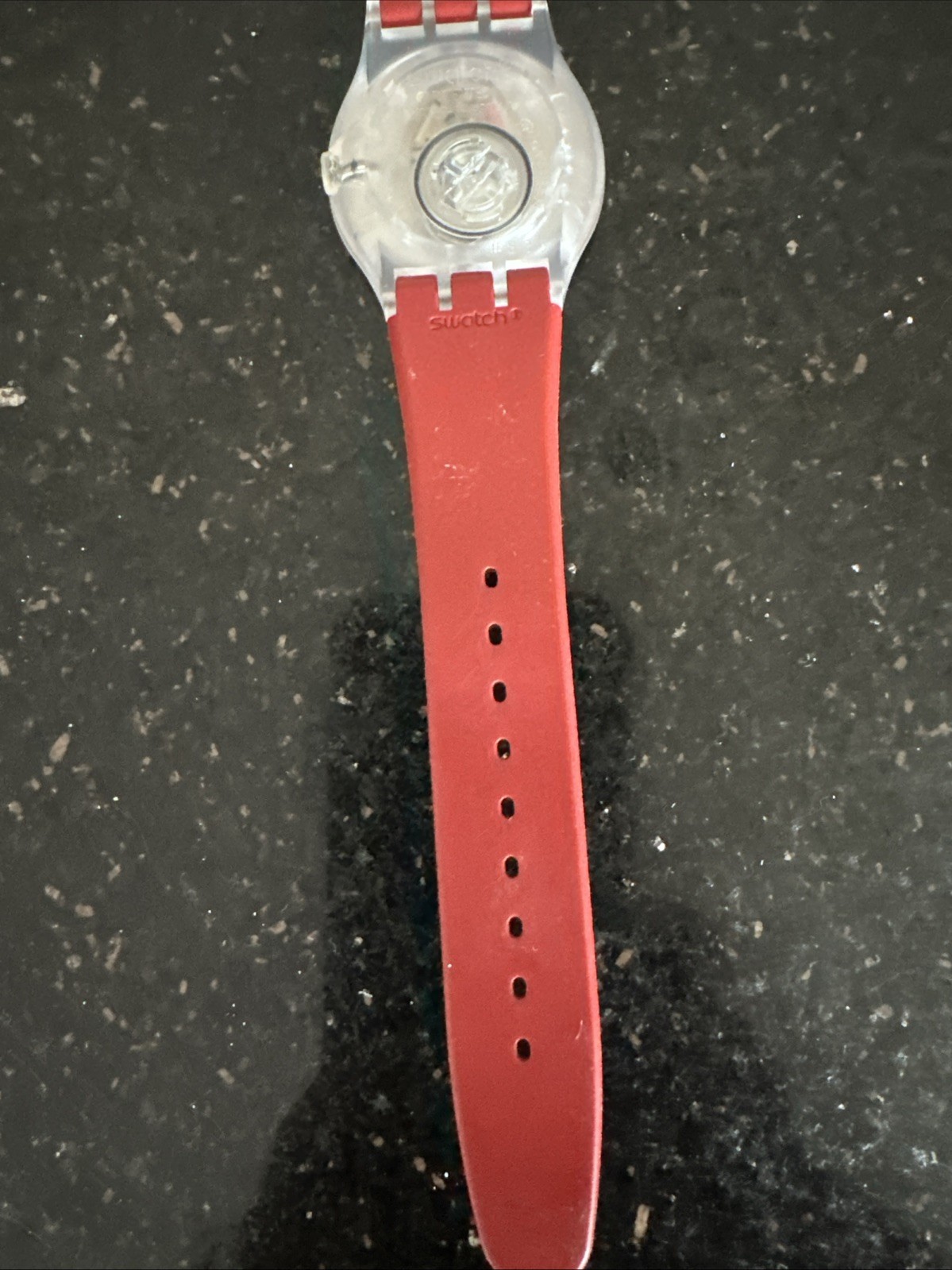 Swatch Jelly in Jelly “Ruby Touch” SUJK701 2007 New Red No Box Date Time Rare