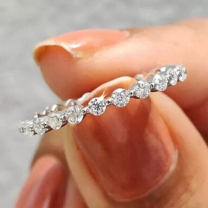 Round 0.25mm Lab Grown Diamond Wedding Engagement Ring 10CK White Gold