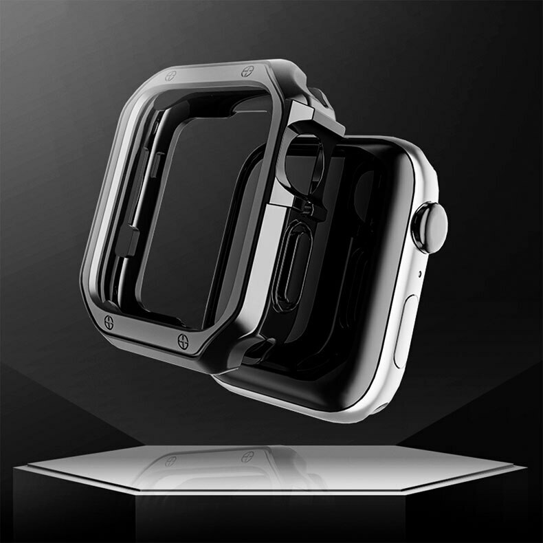 Metal Watch Band Strap With Soft Case For Apple Watch Series 6 5 4 SE(FREE TOOL)