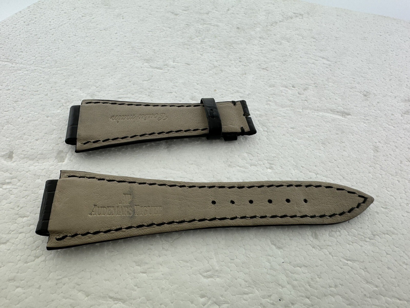Audemars Piguet Royal Oak Black Leather 28mm X 17mm Watch Strap Band