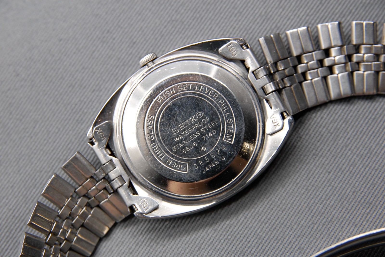 1970y SERVICED [EXC+5]Vintage SEIKO Lord Matic 5606-7140 LM 36mm UKIYOE AT Watch