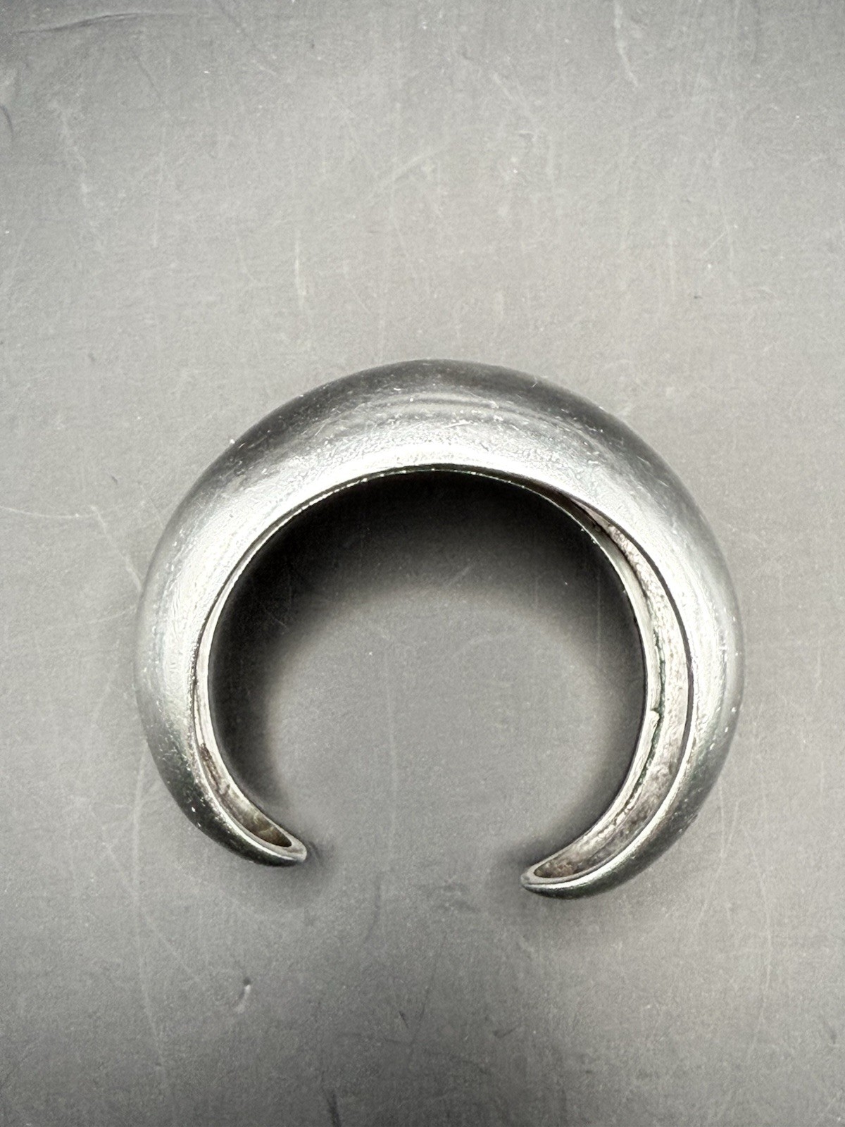 Rare Antonio Pineda Taxco 970 Silver Heavy Domed Cuff 54g Signed MCM Masterwork