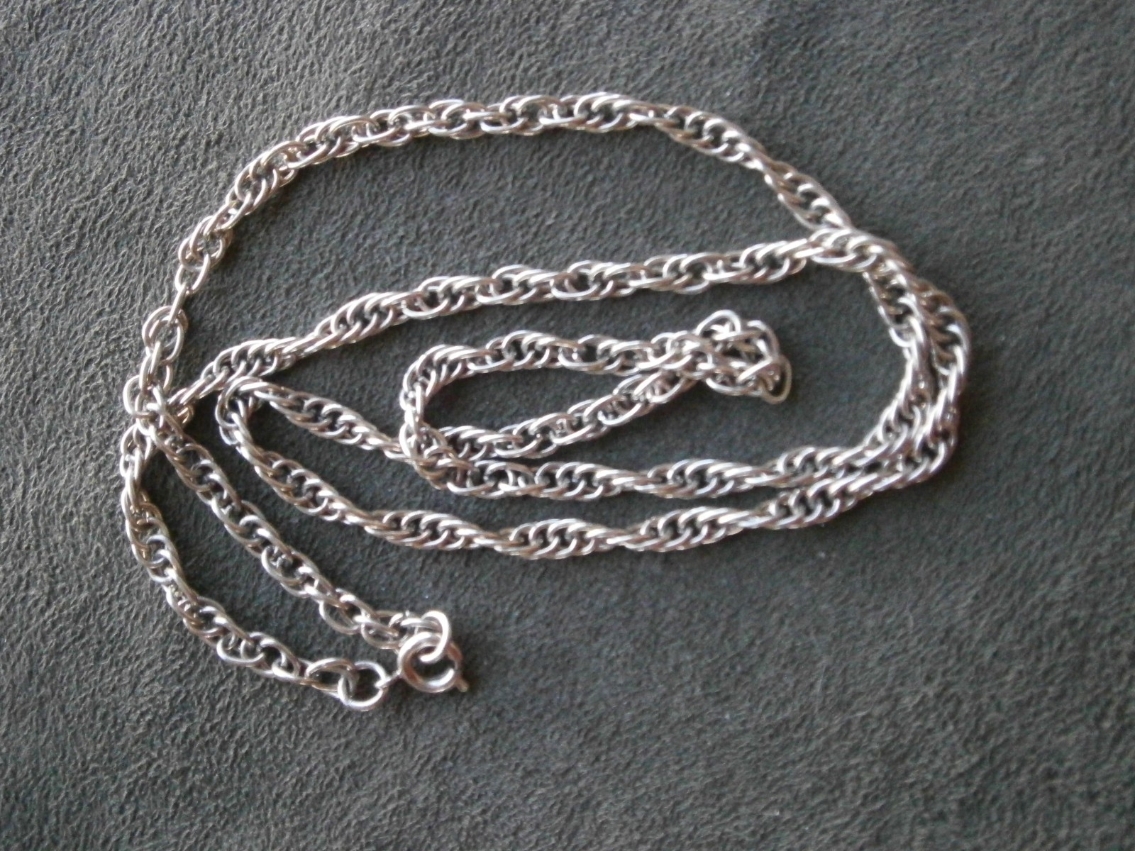Prince of Wales Rope Chain Vintage Silvertone 24″ Necklace 16.3g ~ Not Dainty