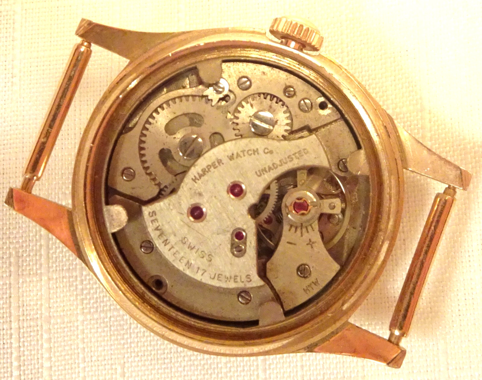 Helbros Wristwatch Movement 17J Vintage Men’s Harper Watch Co.