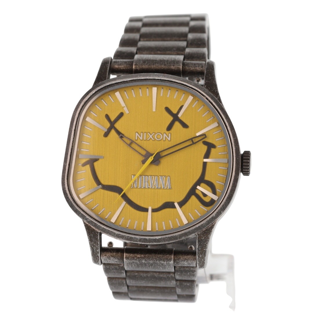 Nixon Nirvana Sentry Wobble 42mm Yellow Dial Stainless Steel Men’s Wristwatch
