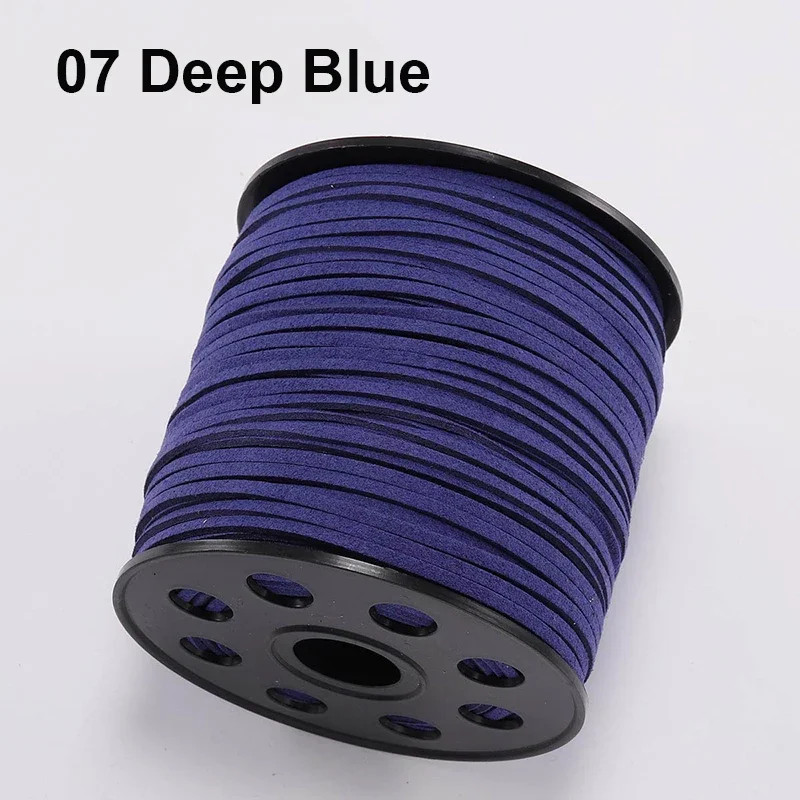 100 Yard Faux Leather Cord String 3mm Flat Suede Bracelet Necklace Jewelry