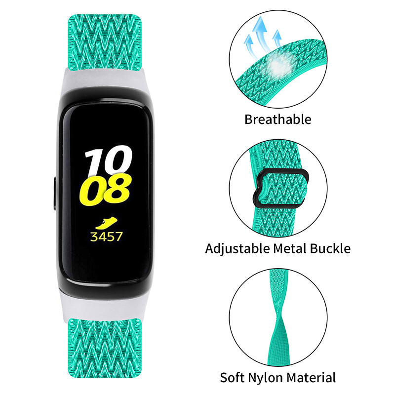 Elastic Woven Nylon Sport Band Strap for Samsung Galaxy Fit SM-R370 Watchband