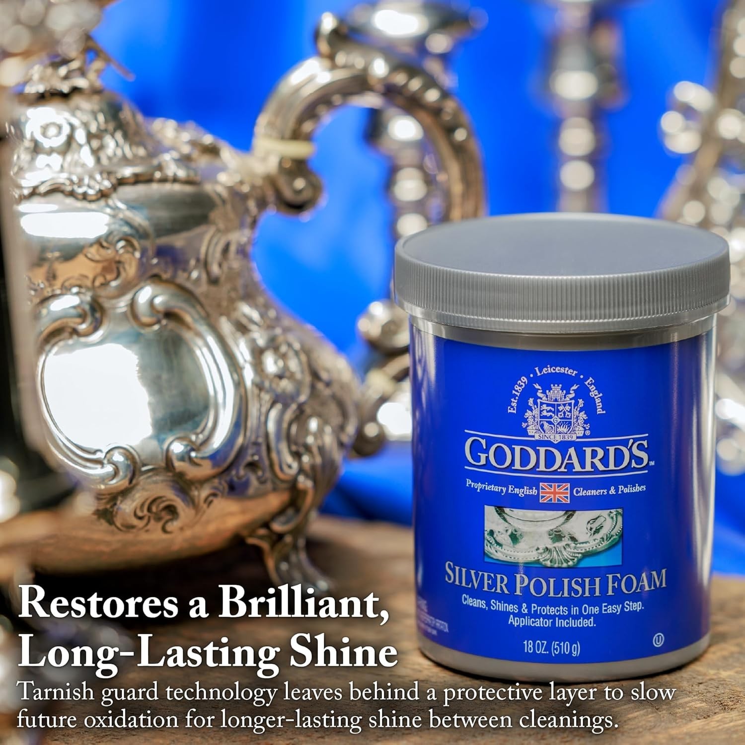 Tarnish Remover Foam for Silver Items with Hard Surface Cleaning Action