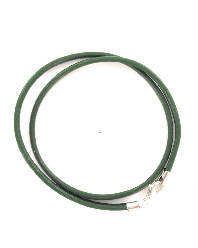 3mm Genuine Leather Necklace Cord with Sterling Silver Clasp 14 – 24 inches