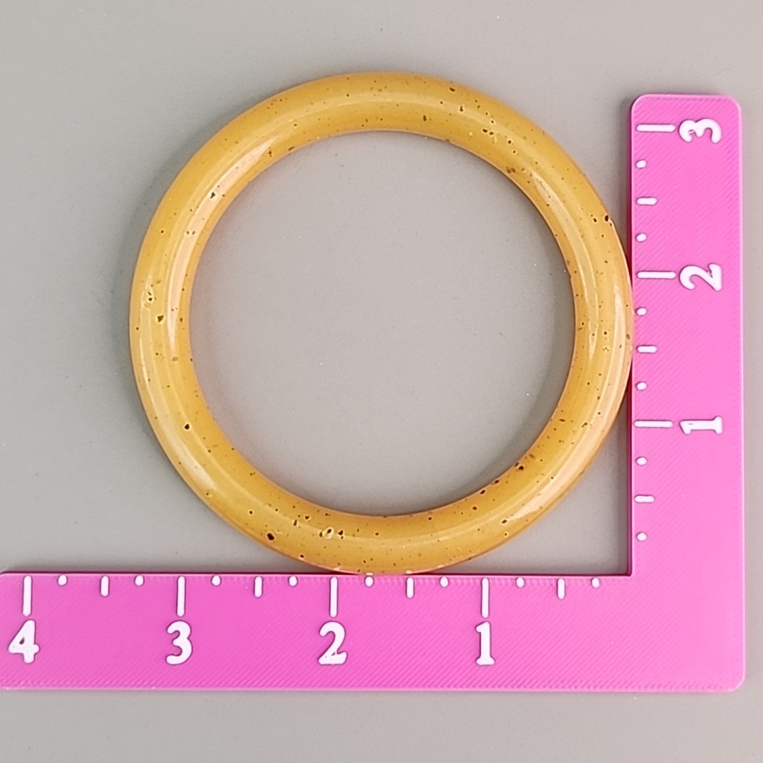 Vintage Bakelite Bangle Bracelet Yellow Egg Yolk 8″