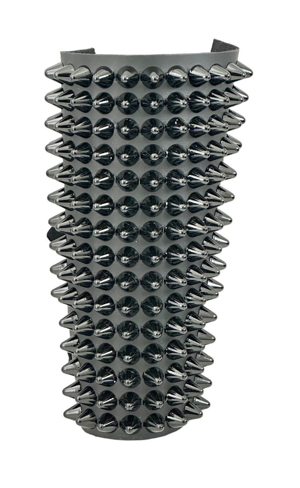 14 Row UK77 CONE Studded Gauntlet Bracer Genuine Leather Heavy Metal Funkplus