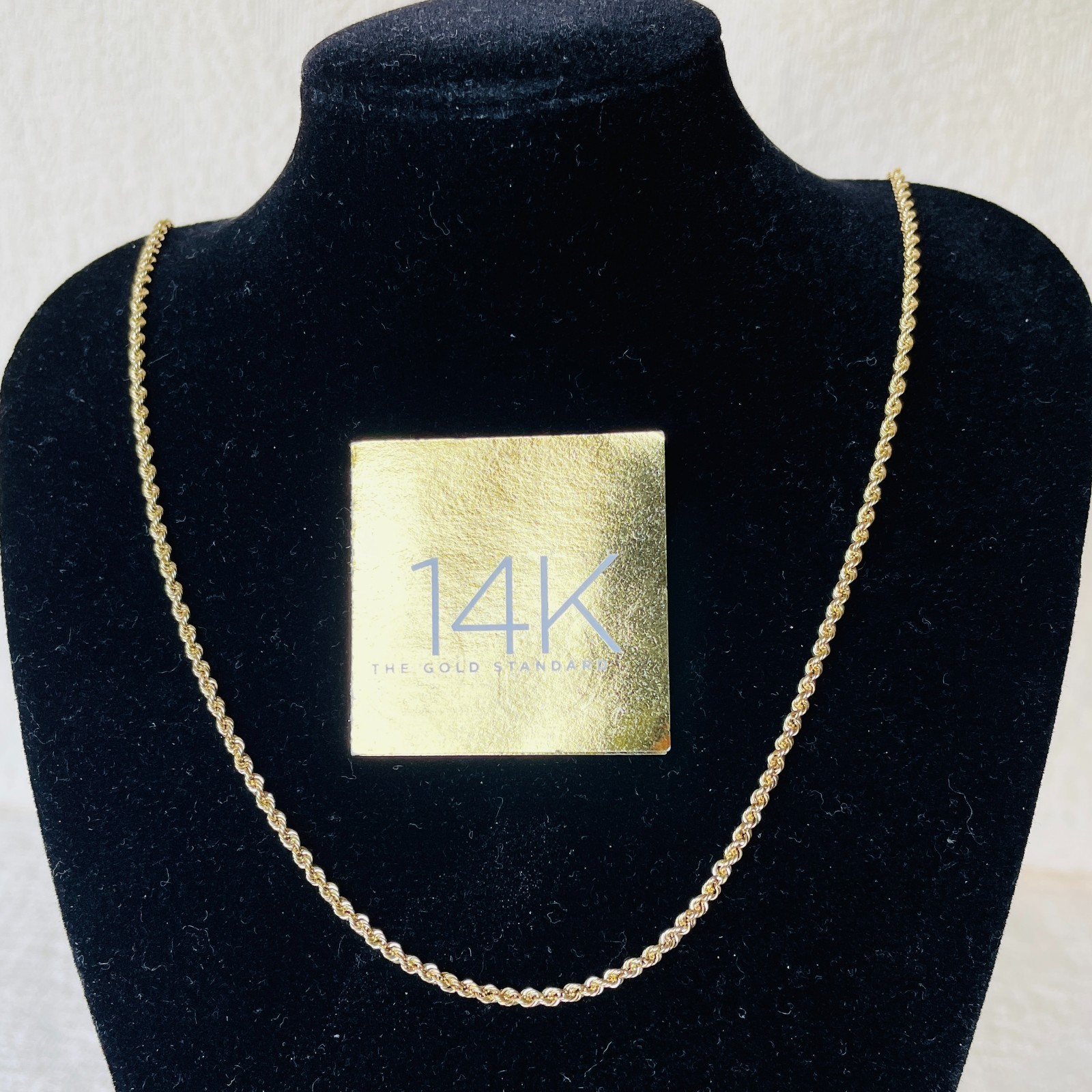 14K Yellow EternaGold Twisted Rope Chain Necklace, 18 inch, 1.9 grams – NEW!