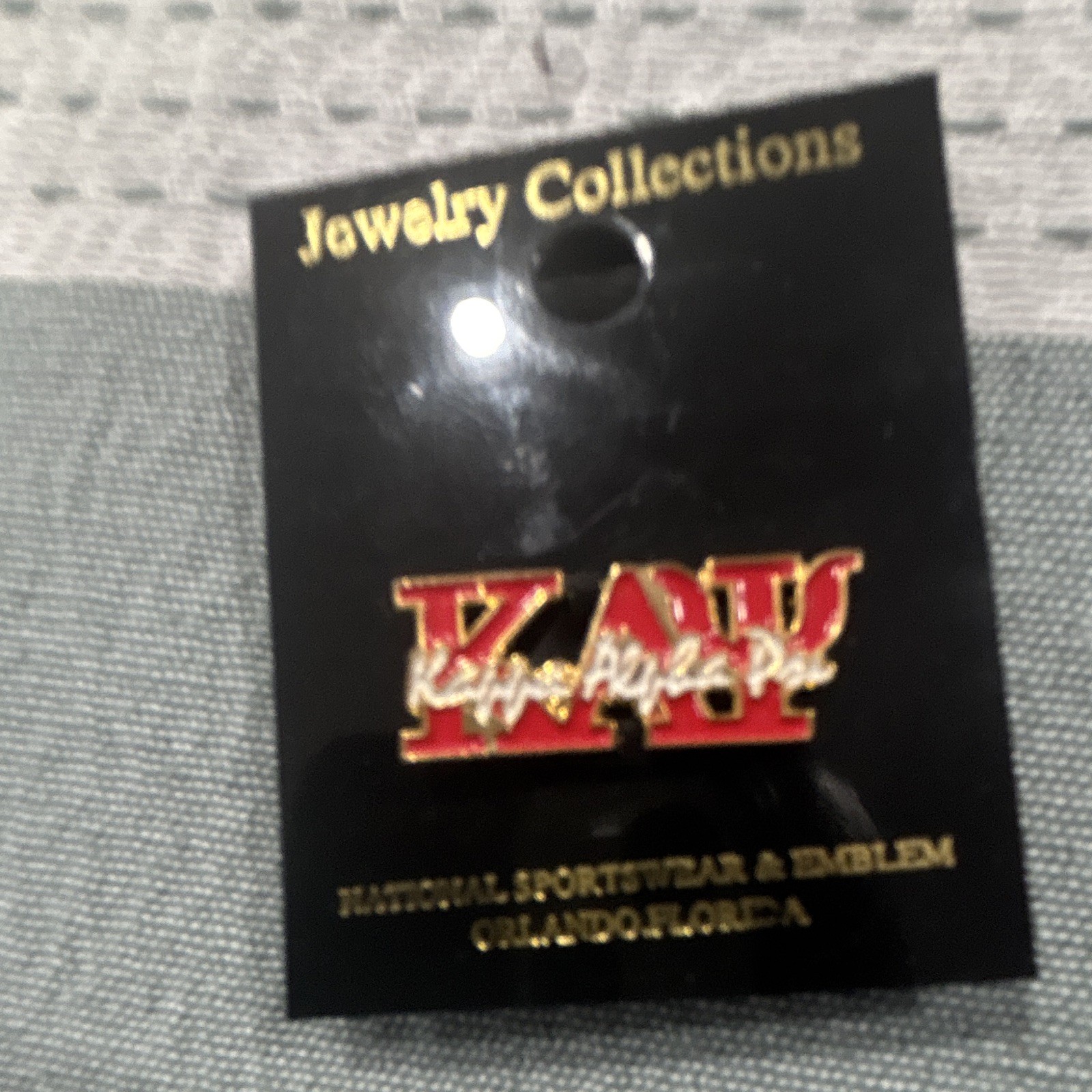 Kappa Alpha Psi KAY Metal Enamel Lapel Pin Clutch Back Red Gold White