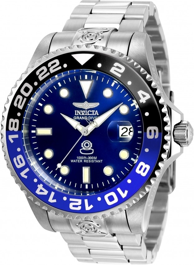 Invicta Grand Diver Automatic Blue Dial Batman Bezel Men’s Watch 21865