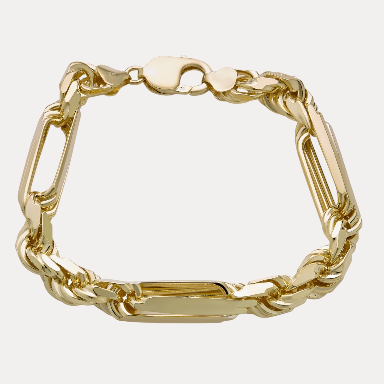 10mm Figarope Milano Bracelet – Solid 925 Sterling Silver Or 14k Gold Vermeil