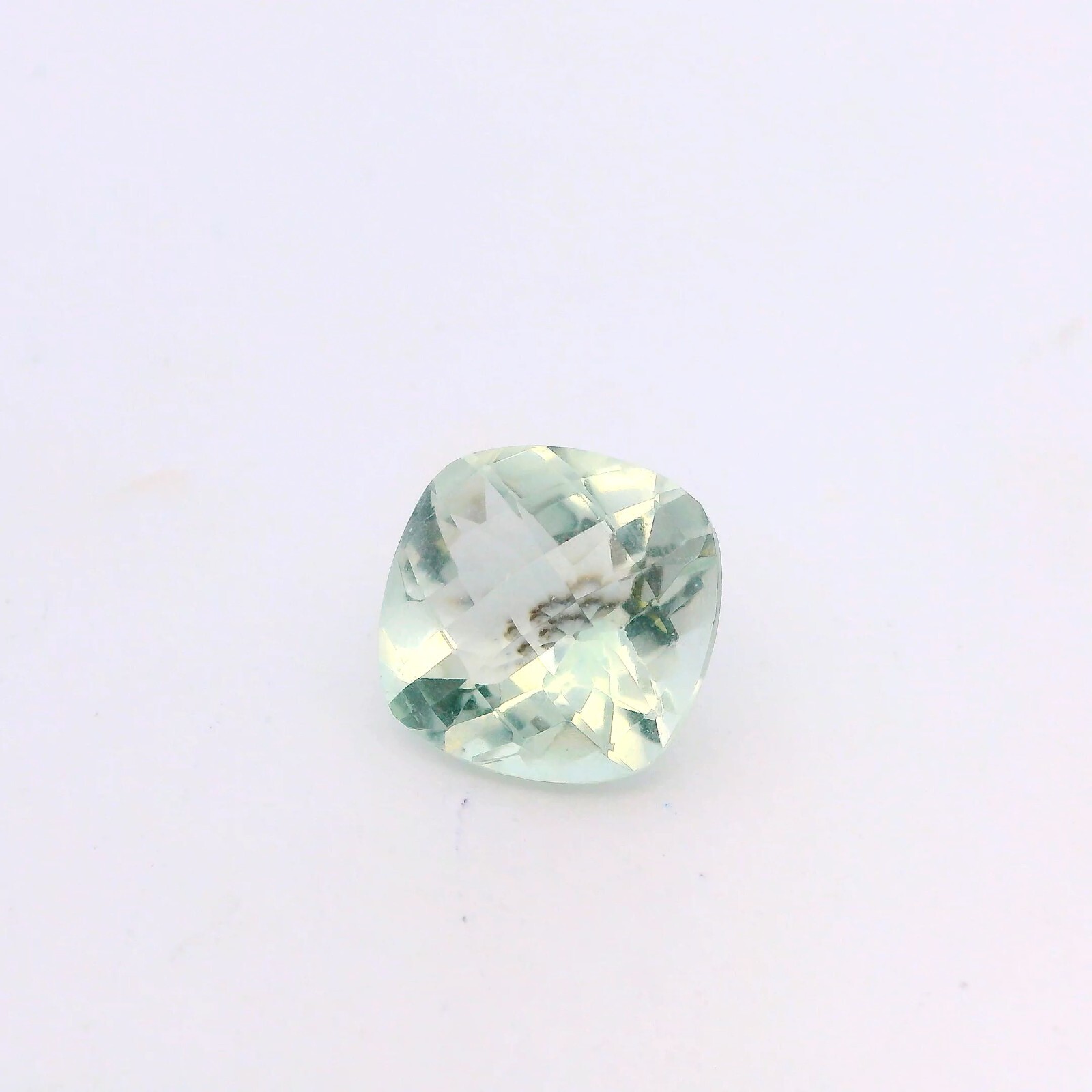 7.71ct Loose Antique Square Light Green Quartz 13 x 13mm