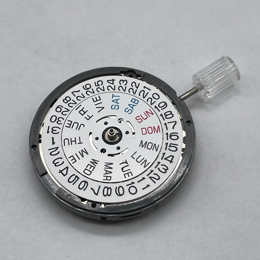 Japan Genuine NH36 Movement English-Spanish Datewheel Crown at 3.0/3.8 O’clock