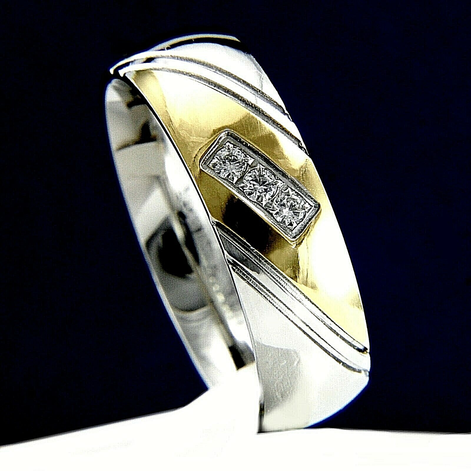 New Anniversary Stainless Steel Engagement Wedding Band CZ Men’s Ring