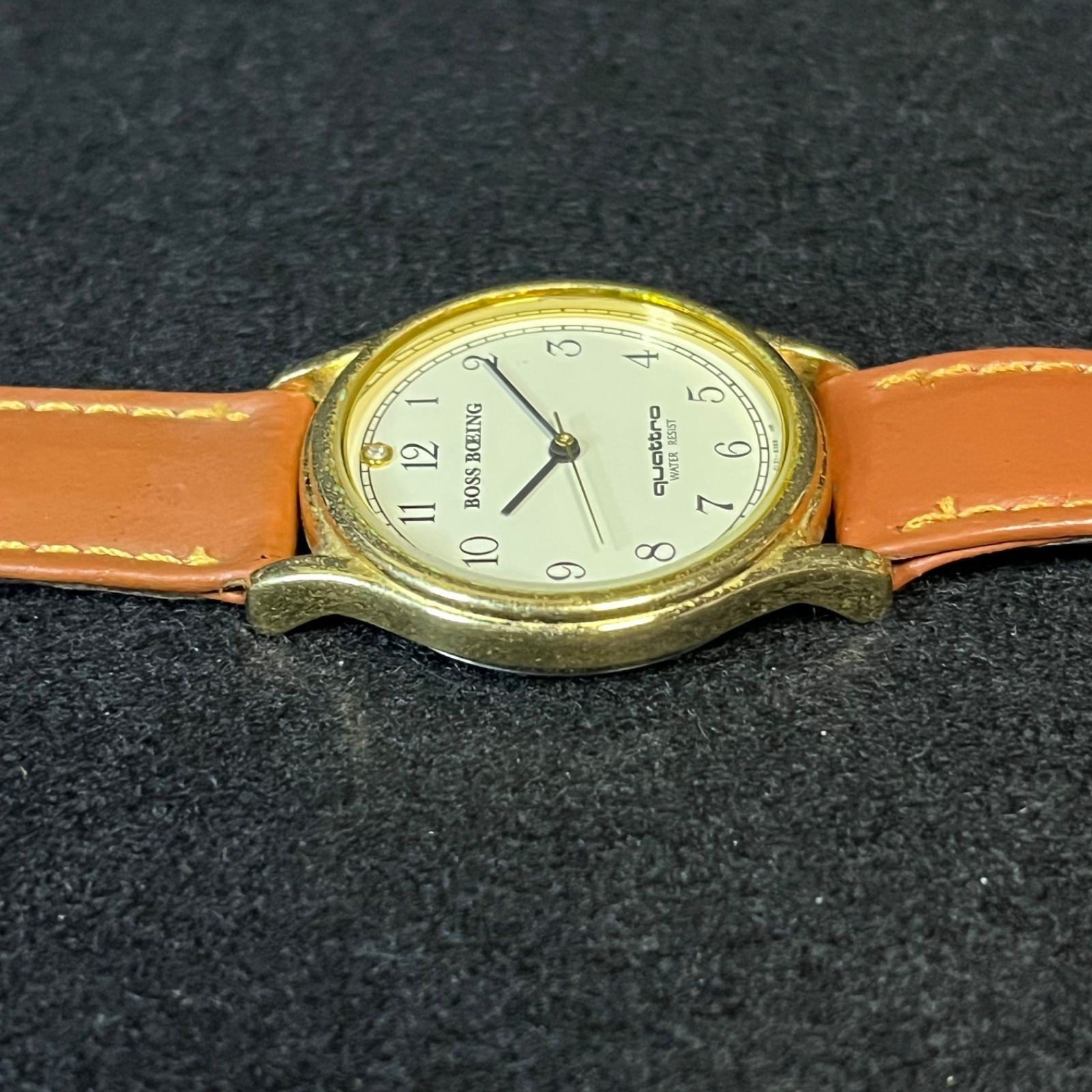 Working Item Cuattro BOSS BOEING Gold Watch Function Checked
