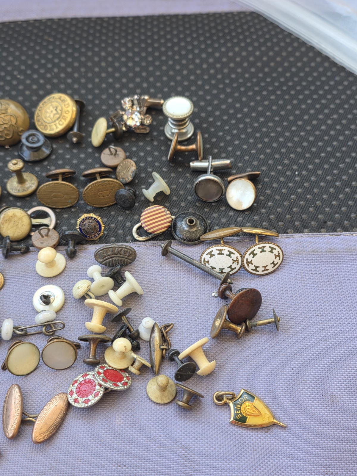 Vintage Victorian,Nouveau Cufflinks & Buttons Lot Pre Owned Condition D3