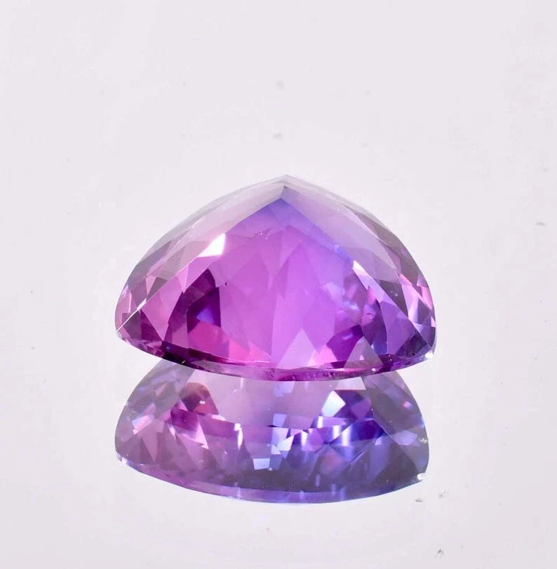 9.50 Ct Natural Ceylon Purple-Pink Sapphire Certified Trillion Loose Gemstone
