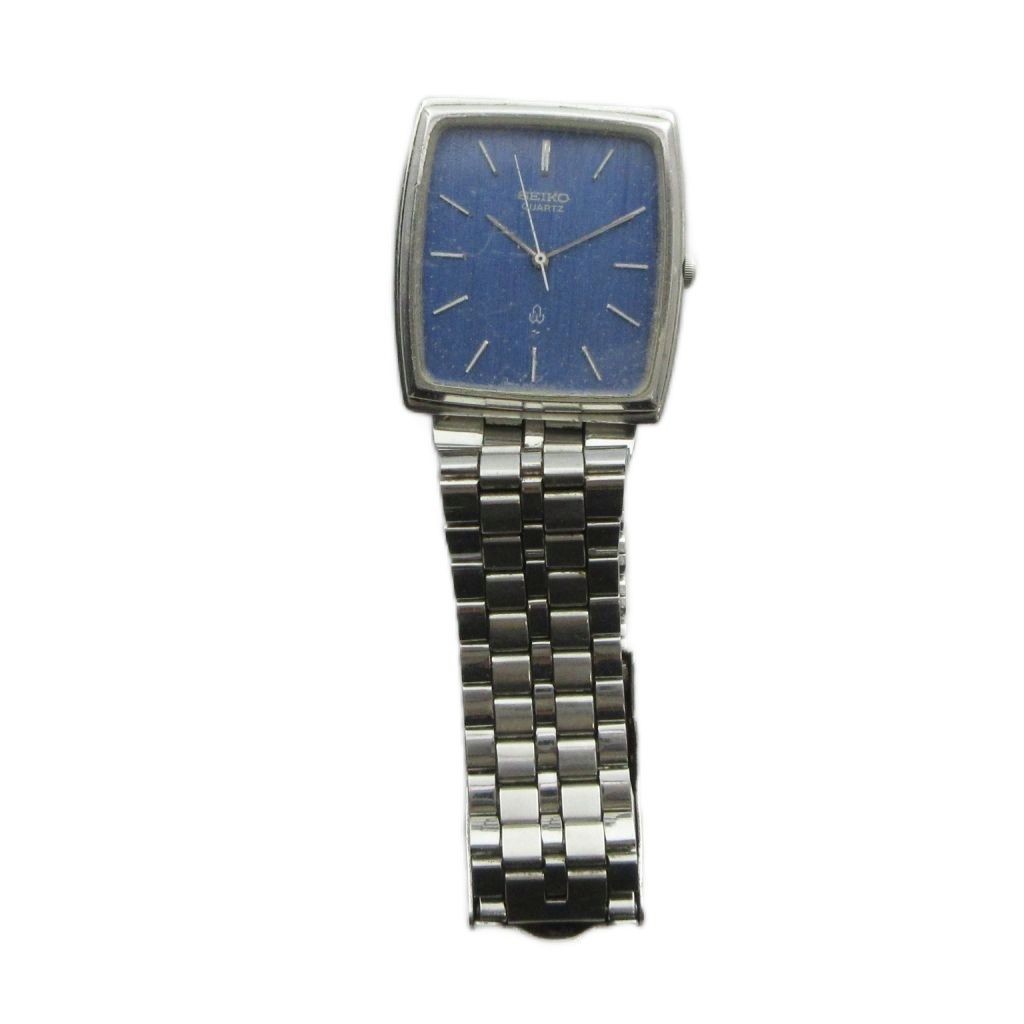 SEIKO 2621 5020 Wristwatch Quartz Watch Blue Dial Silver Color GY11 MQ