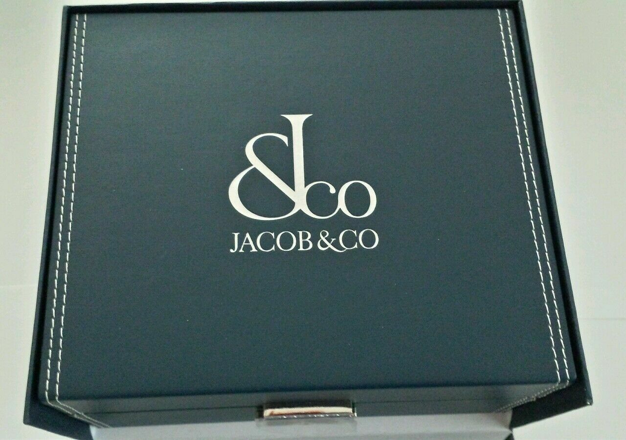 JACOB & CO 47MM 5 TIME ZONE JC24DA AUTHENTIC STAINLESS STEEL LADIES DIAMOND WATC
