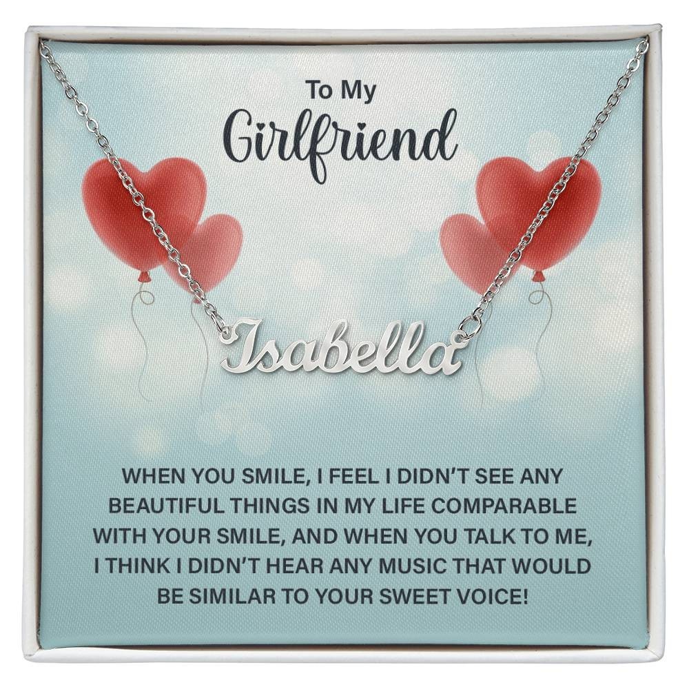 Personalized Name Necklace Gift for Girlfriend Custom Romantic Jewelry