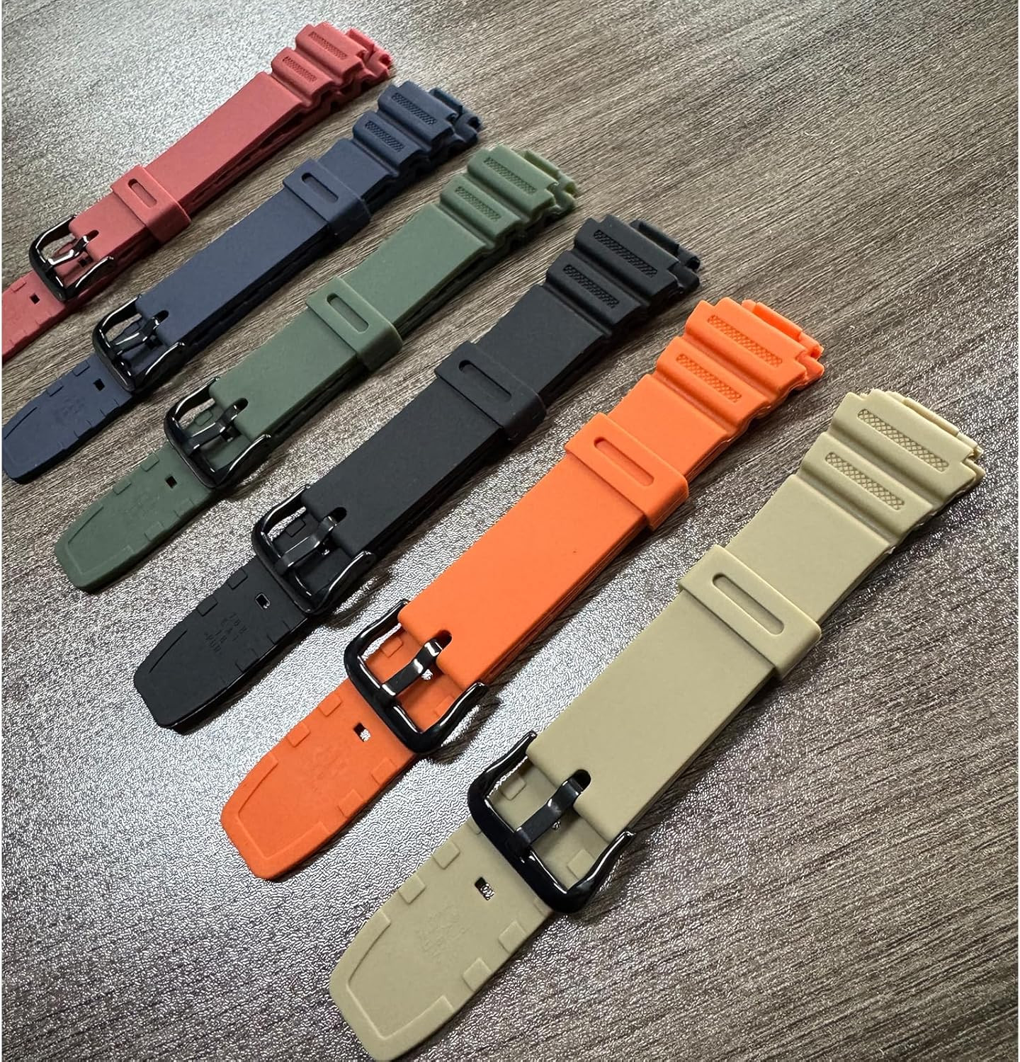 Natural Resin Replacement Watch Band Compatible with Casio W218H W-219H AE1200WH