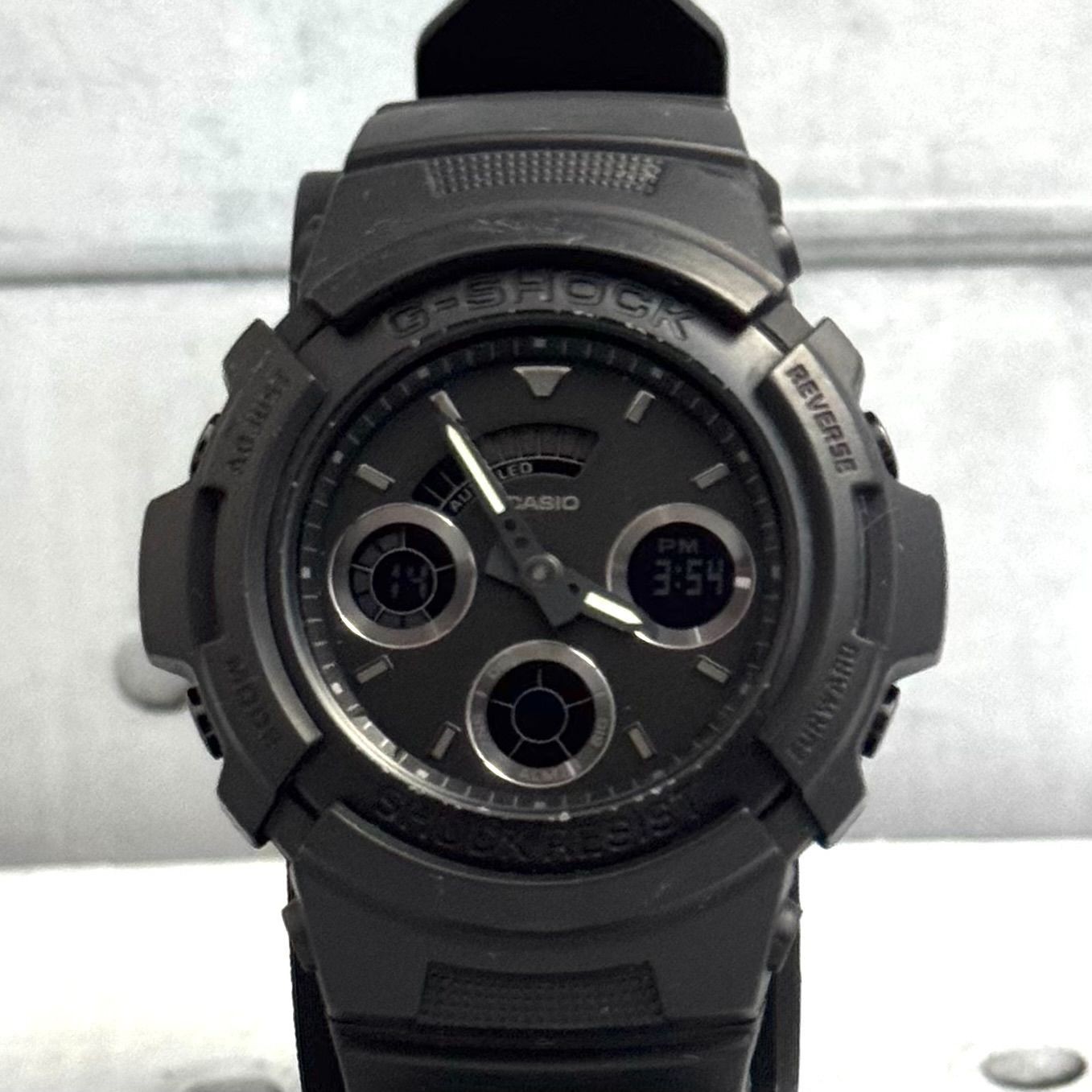 Working Excellent condition G SHOCK AW 591BB 1AJF All Black CASIO G Shock Manage