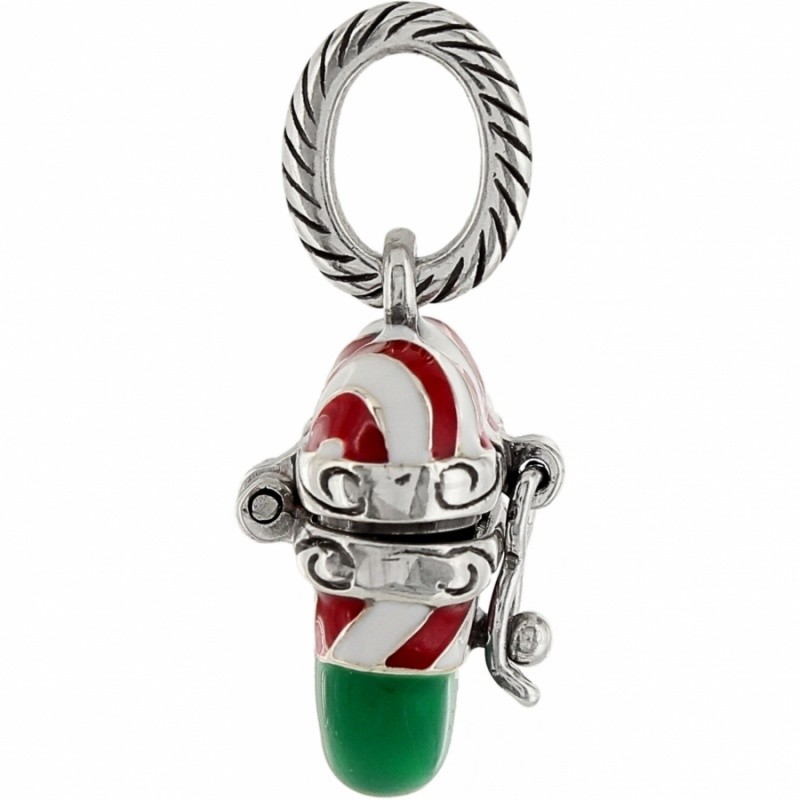 NEW Brighton CANDY CANE HEART Xmas Christmas Holiday OPENS Charm Bead RETIRED