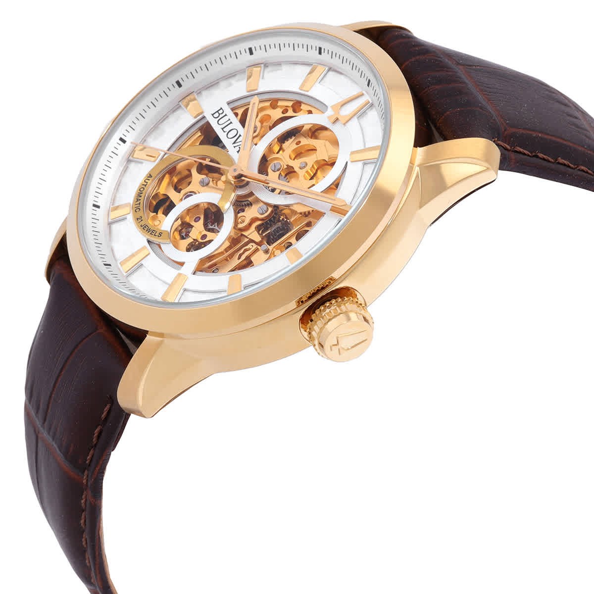 Bulova Classic Sutton Automatic White Dial Men’s Watch 97A138
