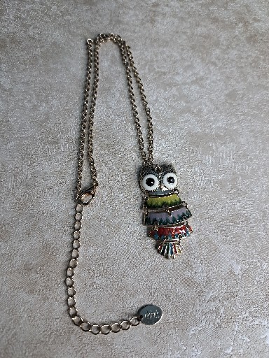 Claire’s Owl Necklace Multi-colored With Gold-tone 16 In Chain 3 In Extender…