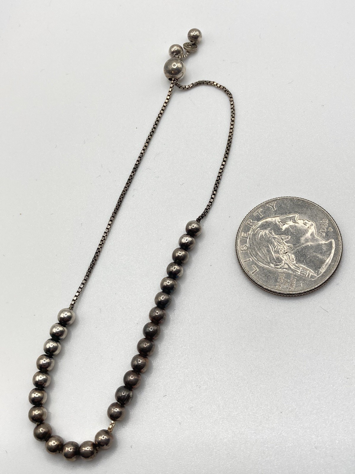 Karizia Spa KA 1772 Italy 925 Sterling Silver Adjustable Bracelet 8.25 inch
