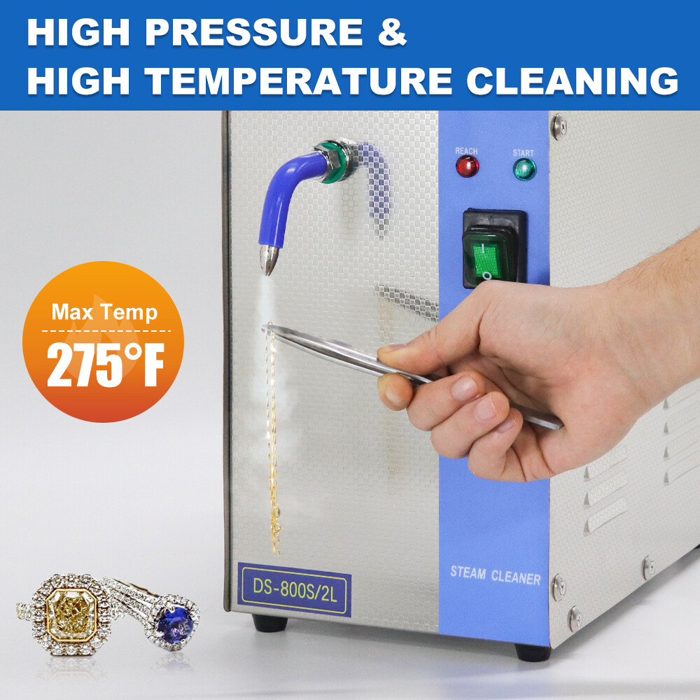 2L 1300W Professional Jewelry Steam Cleaner Gem Washer Electric Cleaning 140℃