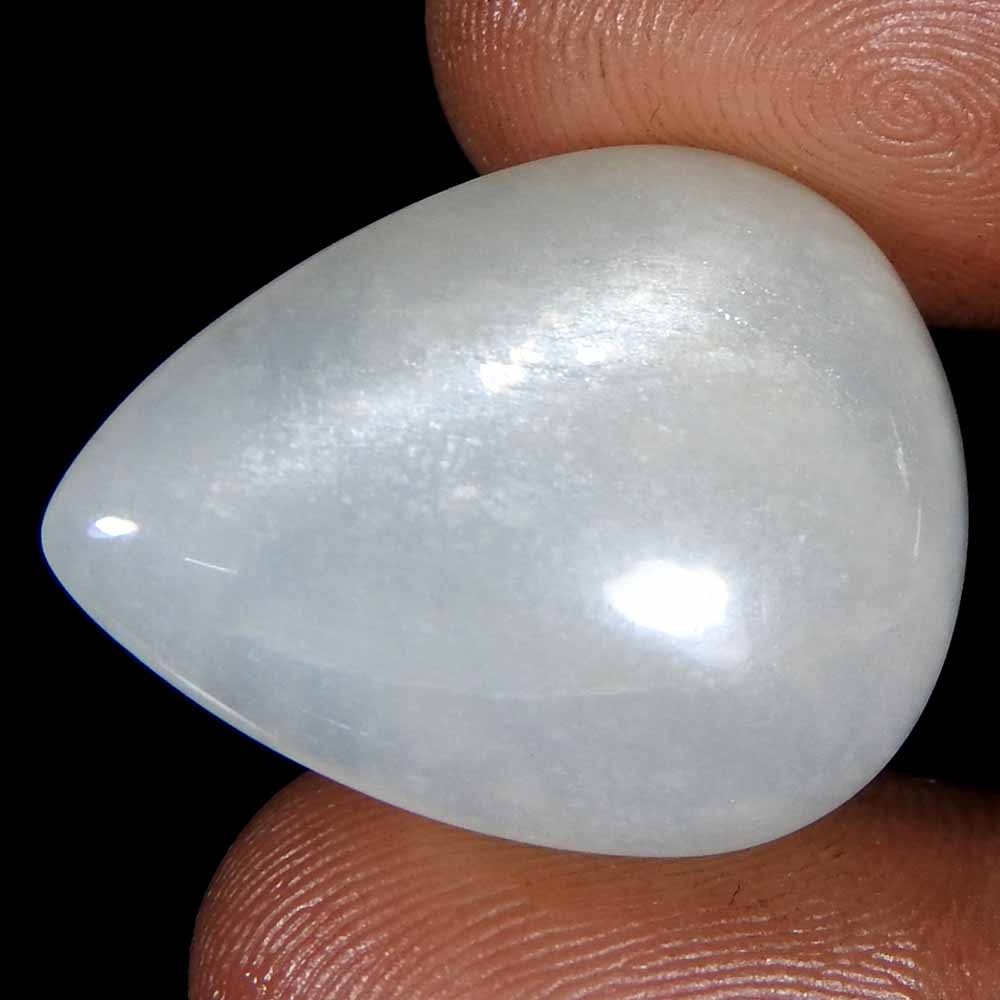 21.35Cts100%Natural Quality Silky Monnstone Pear Cabochon Loose Gemstone