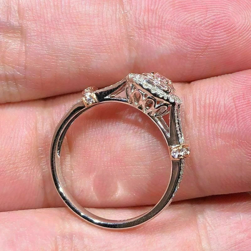 2.30Ct Lab-Created Sapphire Precious Halo Engagement Ring 14K White Gold Over