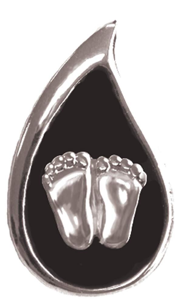 Precious Feet, Silver Plated, Tear Drop Jewelry, Lapel Pin