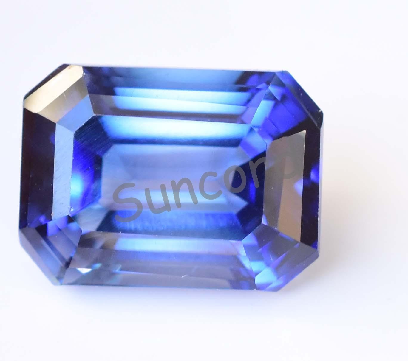 21.25 Ct Natural Ceylon Blue Sapphire Emerald CERTIFIED Flawless Loose Gemstoe