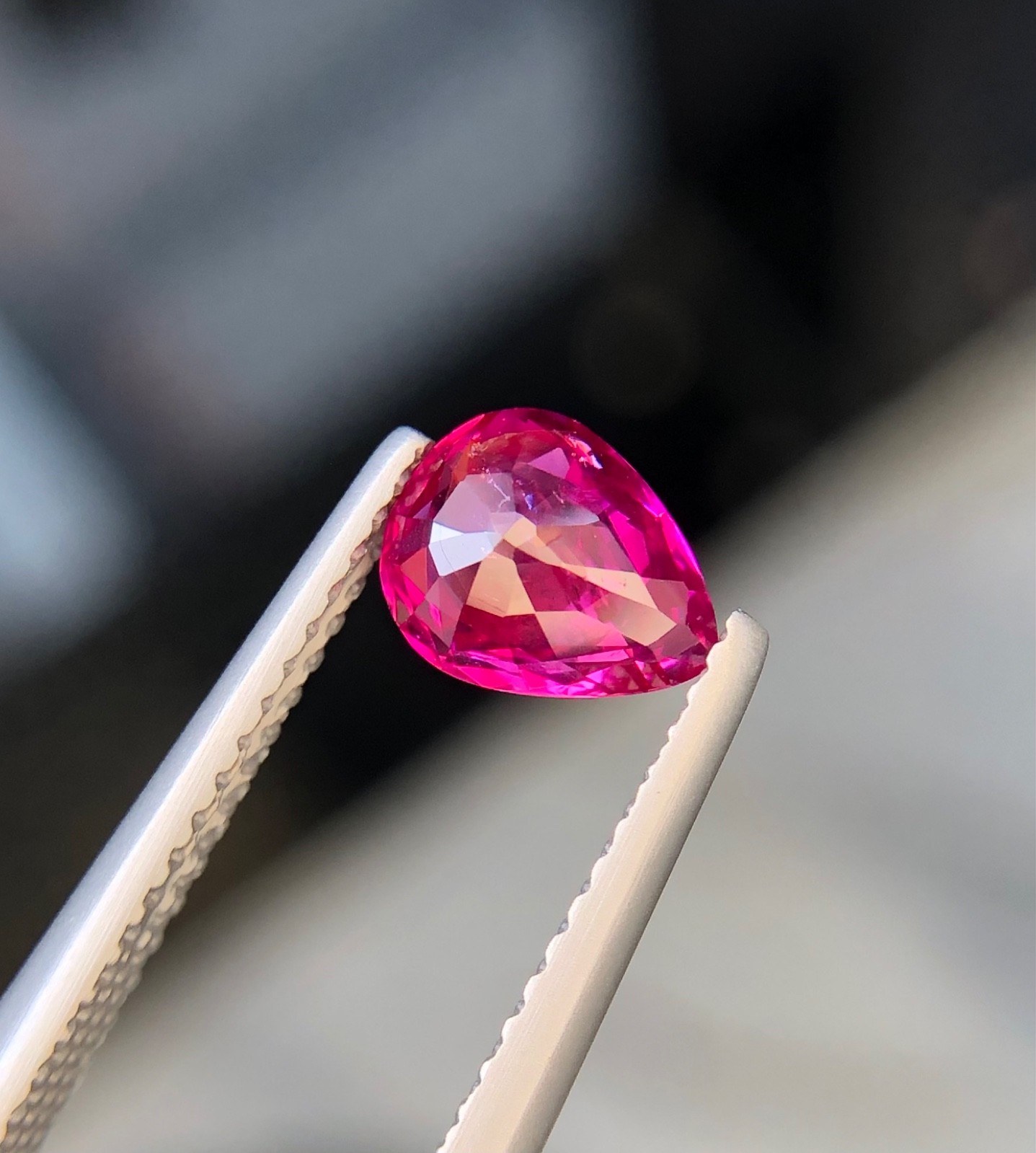 1.05 Carats Natural No Heat Ruby Pear Shape From Mozambique Loose Gemstone