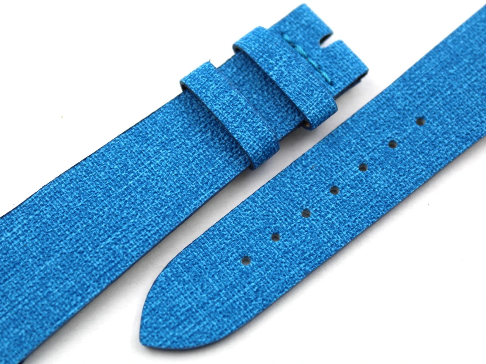 Vegan Material Straps Blue Flat Various Sizes Made Italy Strap Watch