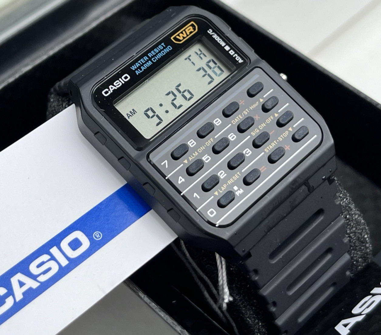 CASIO CA-53W-1Z CALCULATOR MENS BLACK DIGITAL ANALOGUE GREY DIAL RETRO WATCH