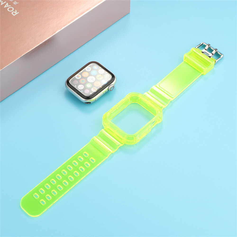 Red TPU Sport Band Strap Case for Apple Watch Series 9 8 7 6 5 4 SE 38/45mm