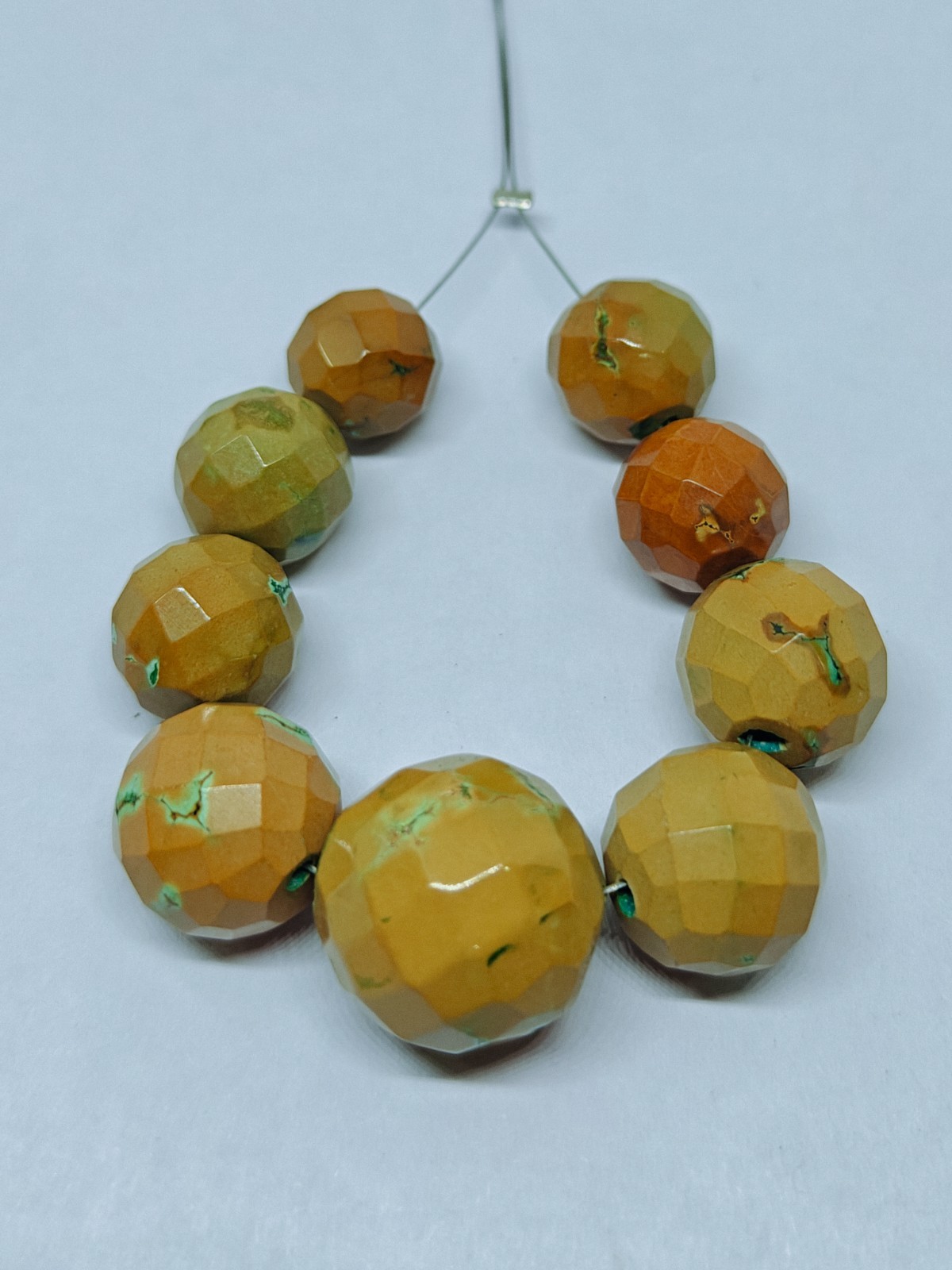 Natural Turquoise Faceted Round Ball Beads, Loose Gemstone For Jewelry Supplies